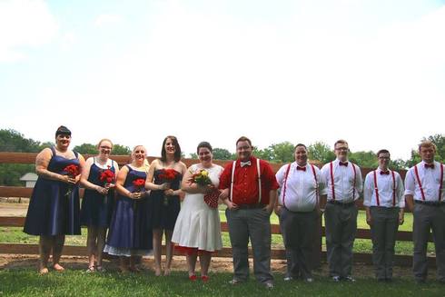 The full wedding party The full wedding party