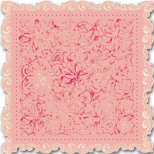 Pink Floral Scalloped 12x12 Paper - Creative Imaginations