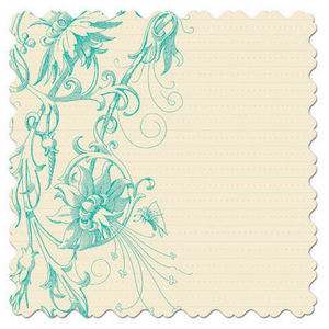 Bloom Floral Teal 12x12 Paper