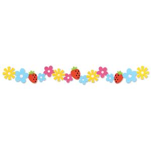 Flowers & Strawberries Sizzlits Decorative Strip Die by Sizzix
