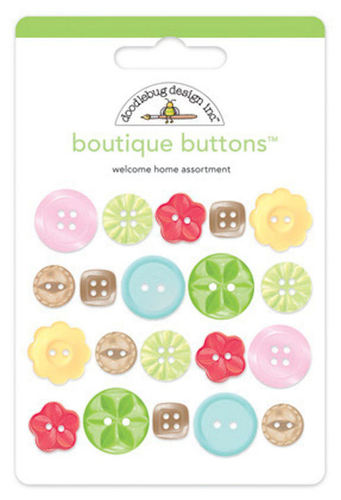 Welcome Home Boutique Buttons - Doodlebug Design