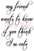 My Friend Wants to Know Rubber Stamp - Deep Red Stamps
