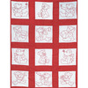 Baby Bears - Stamped White Nursery Quilt Blocks 9"X9" 12/Pkg