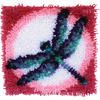 Wonderart Latch Hook Kit 12"X12"-Dragon Fly
