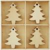 Christmas Trees Wood Flourish Pack 20/Pkg