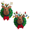 6.5"X8.5" Set Of 2 - Jingle & Belle Reindeer Heads Hanging Felt Applique Kit