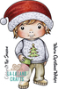 Christmas Sweater Luka - La-La Land Cling Stamps 4.5"X3.5"