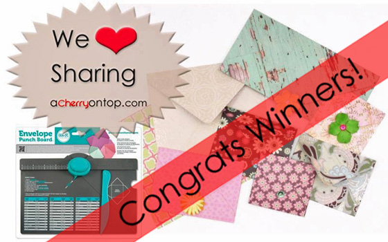 facebook envelope punch board giveaway 