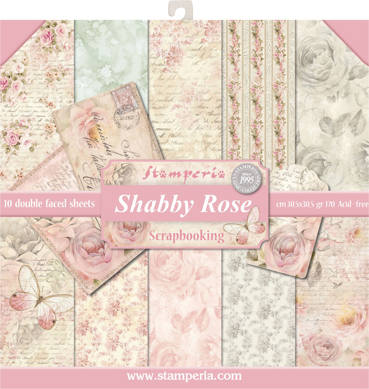 Image of Shabby Rose 12x12 Paper Pad - Stamperia