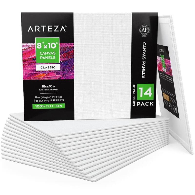 Image of 8x10 Canvas Panels 14 Pack - Arteza