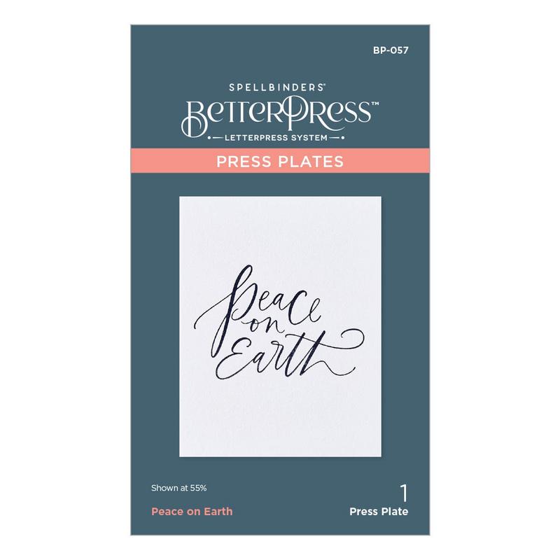 Image of Peace On Earth Press Plate - BetterPress - Spellbinders