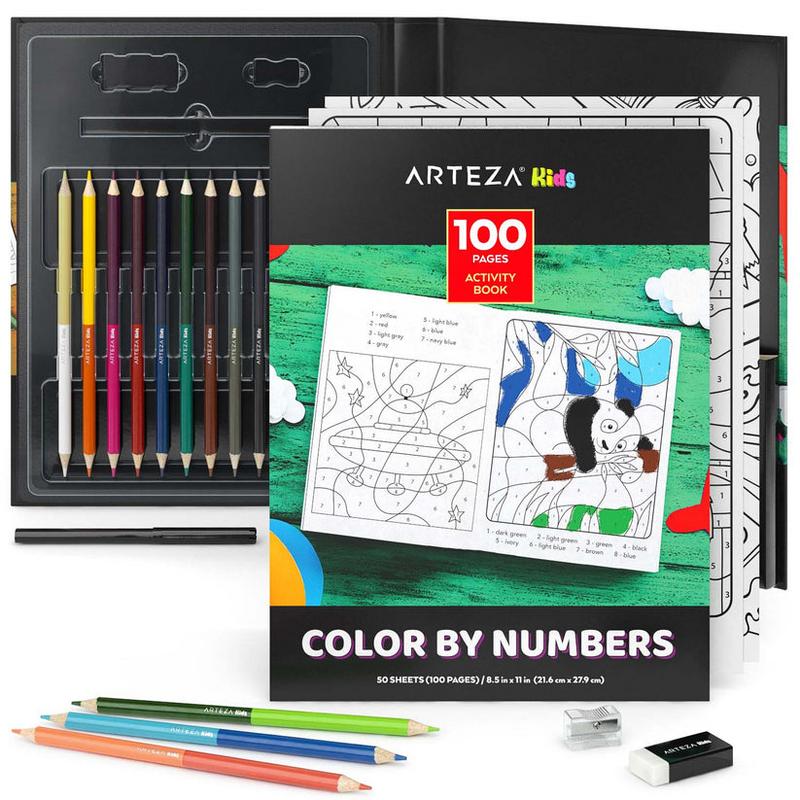 Image of Color by Numbers Kids Activity Book - Arteza