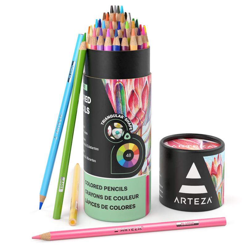 Image of Colored Pencils Triangle Shaped - Set of 48 - Arteza