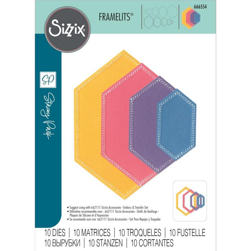 Image of Fanciful Framelits Belinda Stitched Hexagons by Stacey Park - Sizzix