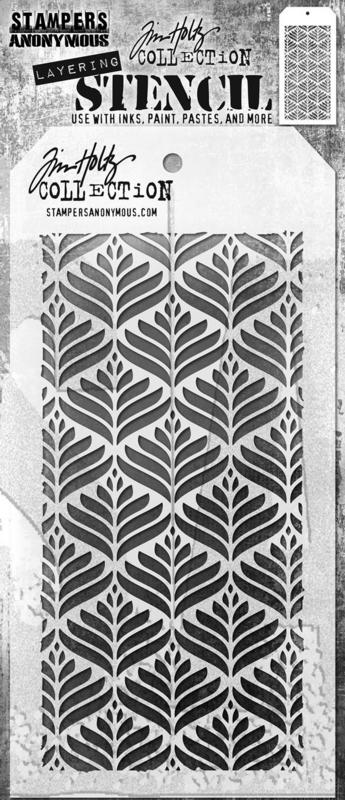 Image of Deco Leaf Layering Stencil by Tim Holtz - Stampers Anonymous