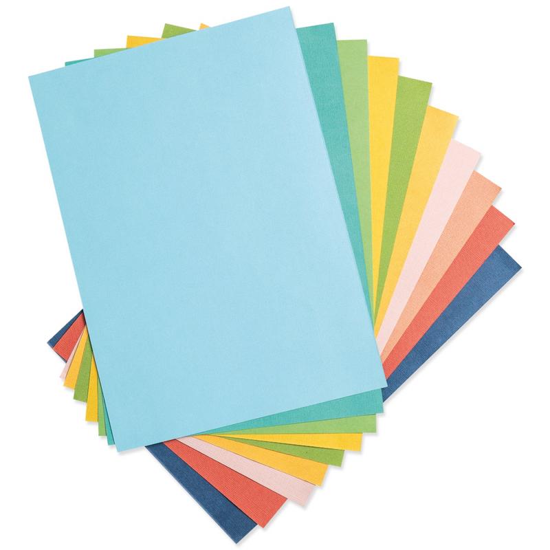 Image of Summer Colors A4 Surfacez Cardstock  - Sizzix