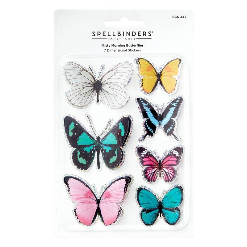 Image of Misty Morning Butterflies - Spellbinders Timeless Stickers