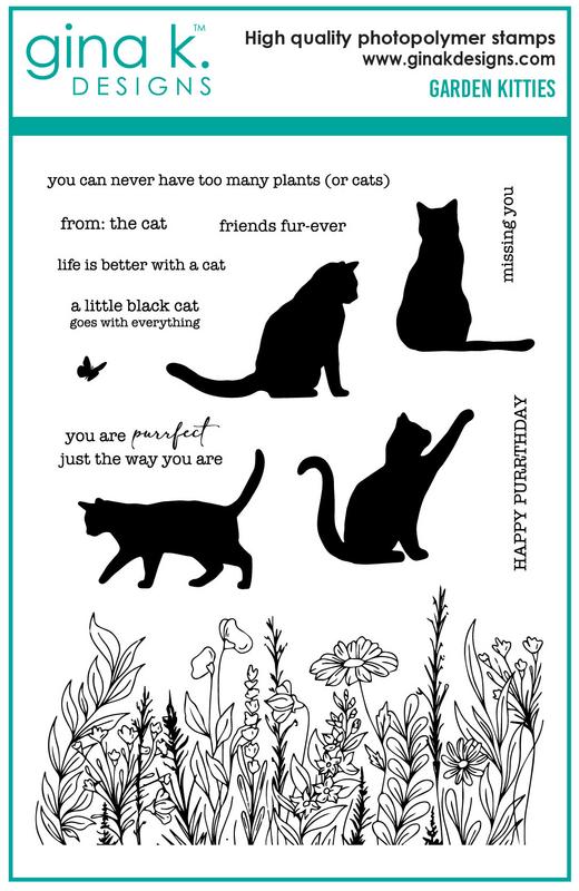 Image of Garden Kitties Stamp Set - Gina K Designs