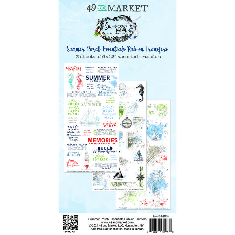 Image of Essentials Rub-on Transfers - Summer Porch - 49 and Market