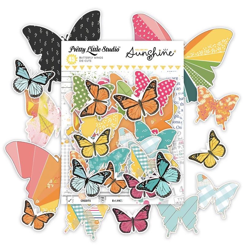 Image of Butterfly Wings Die-Cuts - You Are My Sunshine - Pretty Little Studio - PRE ORDER