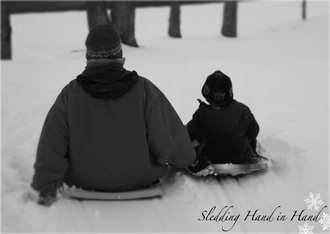 Sledding Hand in Hand