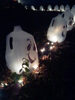 Milk Jug Ghost Laterns...