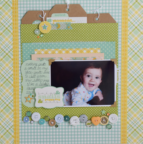 It’s a Boy “Snips And Snails” Scrapbook Layout : Gallery : A Cherry On Top