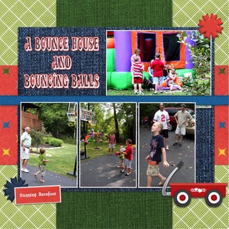 A Bounce House and Bouncing Balls