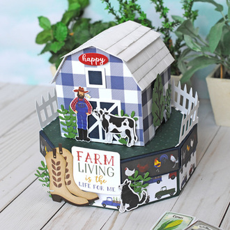 Echo Park Paper Down on the Farm Barn Gift Box