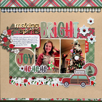 Simple Stories Merry & Bright "Making Spirits Bright" Layout