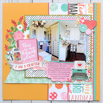 Echo Park Paper I Heart Crafting - Happy Place Layout