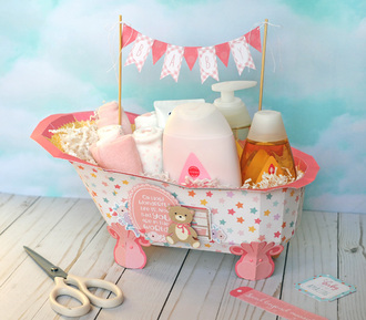 Echo Park Paper Hello Baby Girl - Bath Tub Gift Set