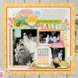 Echo Park Easter Wishes - Easter Layout
