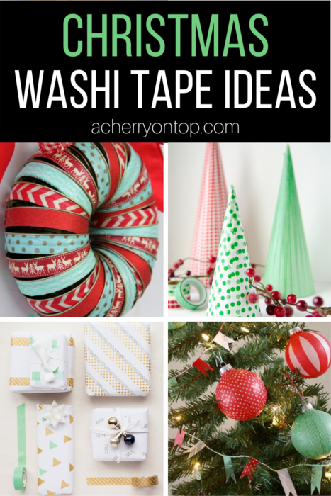 Holiday Candy Cane and Floral Washi, Planner Tapes