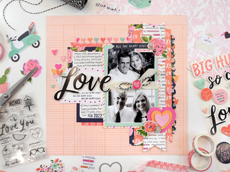 Simple Stories Happy Hearts Layout