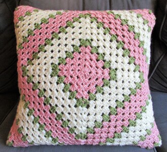 Crochet pillow cover