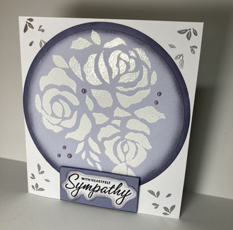 White Silver Embossed Sympathy