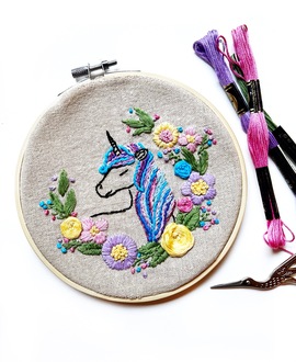 Unicorn Embroidery Hoop