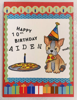 Aiden's 10th Birthday Card