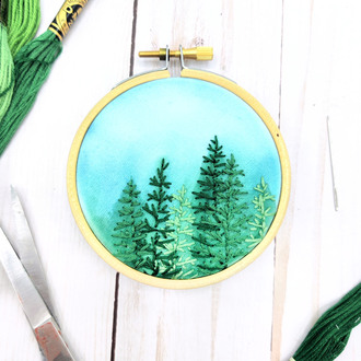 Watercolor Embroidery