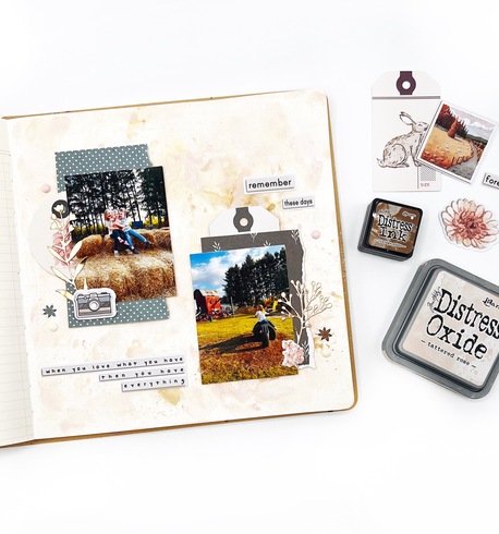 Snowy Crackle Paste Scrapbook Layout: A Cherry On Top