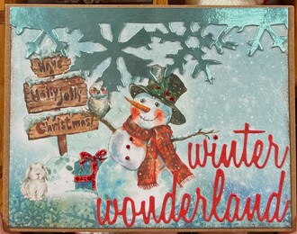 Blue Winter Holiday Card