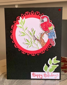 Parrot holiday card