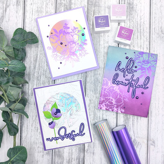 Purple Foiled Cards