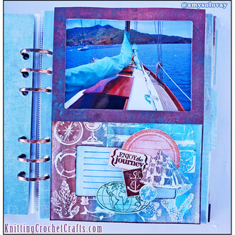 Enjoy the Journey 6"x8" Sailing Themed Scrapbooking Layout