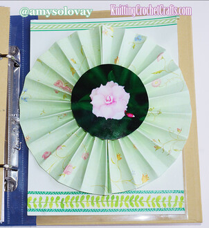 Floral Rosette 6x8 Scrapbooking Layout for INSD Diptych Dare Challenge
