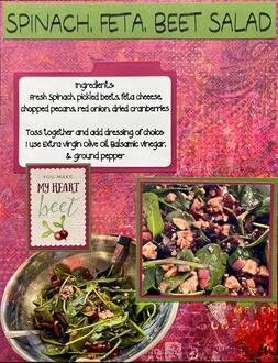 Spinach/Beet Salad