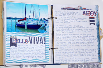 Hello Viva! Vacation-Themed Scrapbooking Layout With Hand-Written Journaling