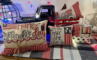 My Patriotic Crosstitch pillows