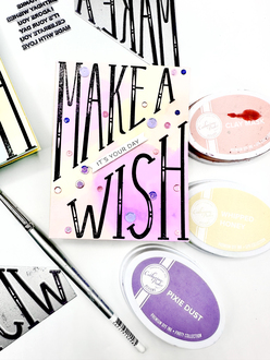 Make a Wish! Pink & Purple BetterPress Card